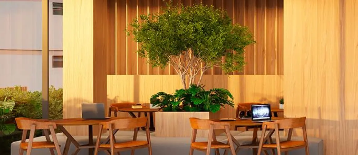 Para se hospedar e trabalhar